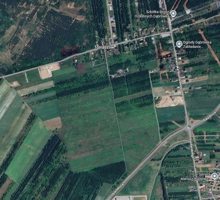 zdjęcie lotnicze przed rozpoczeciem prac