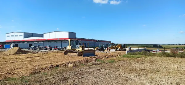 budowa zakładu gmina Masłowce