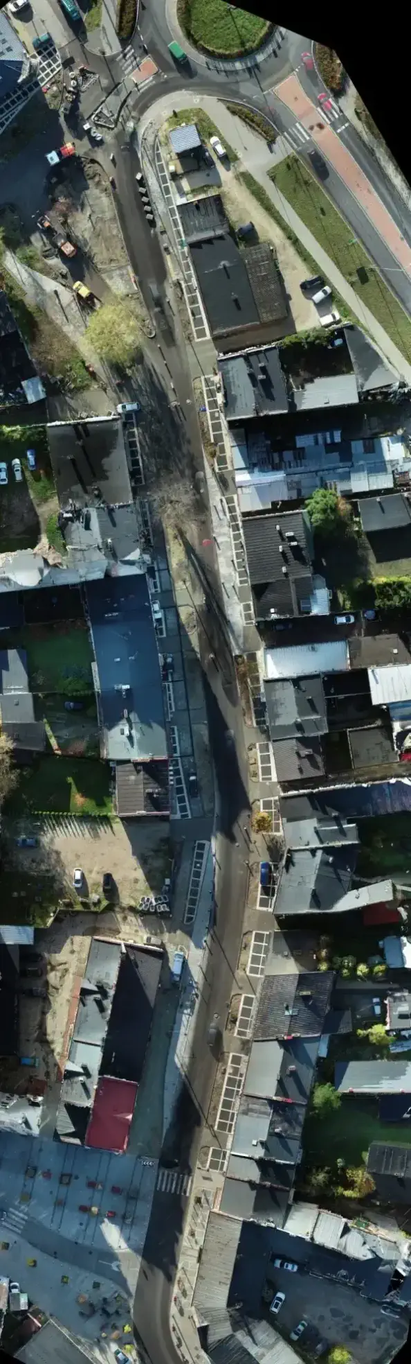 ortofotomapa z drona - koniec modernizacji ulicy