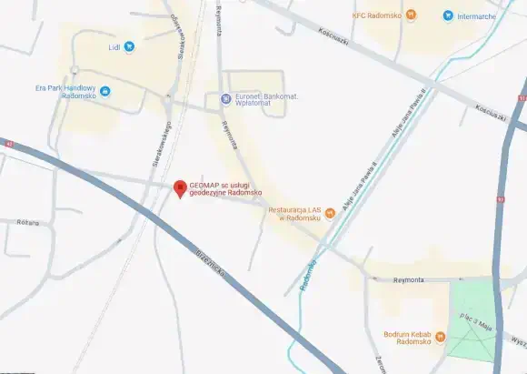 plan centrum Radomska